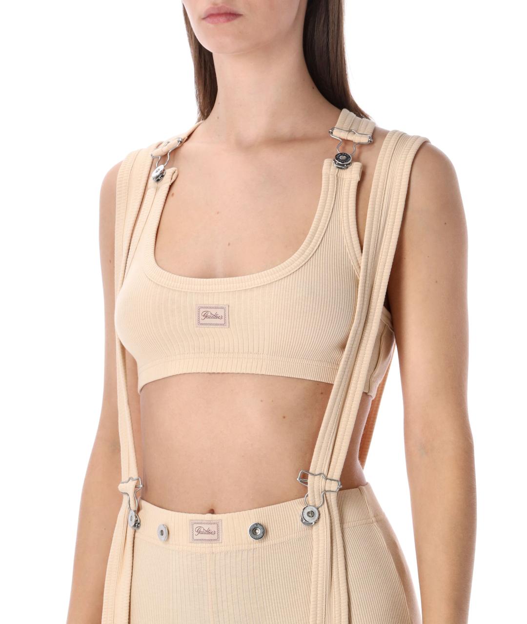 JEAN PAUL GAULTIER Бежевые хлопковые шорты, фото 3