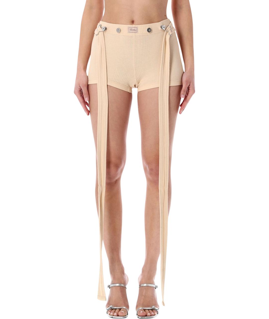 JEAN PAUL GAULTIER Бежевые хлопковые шорты, фото 4