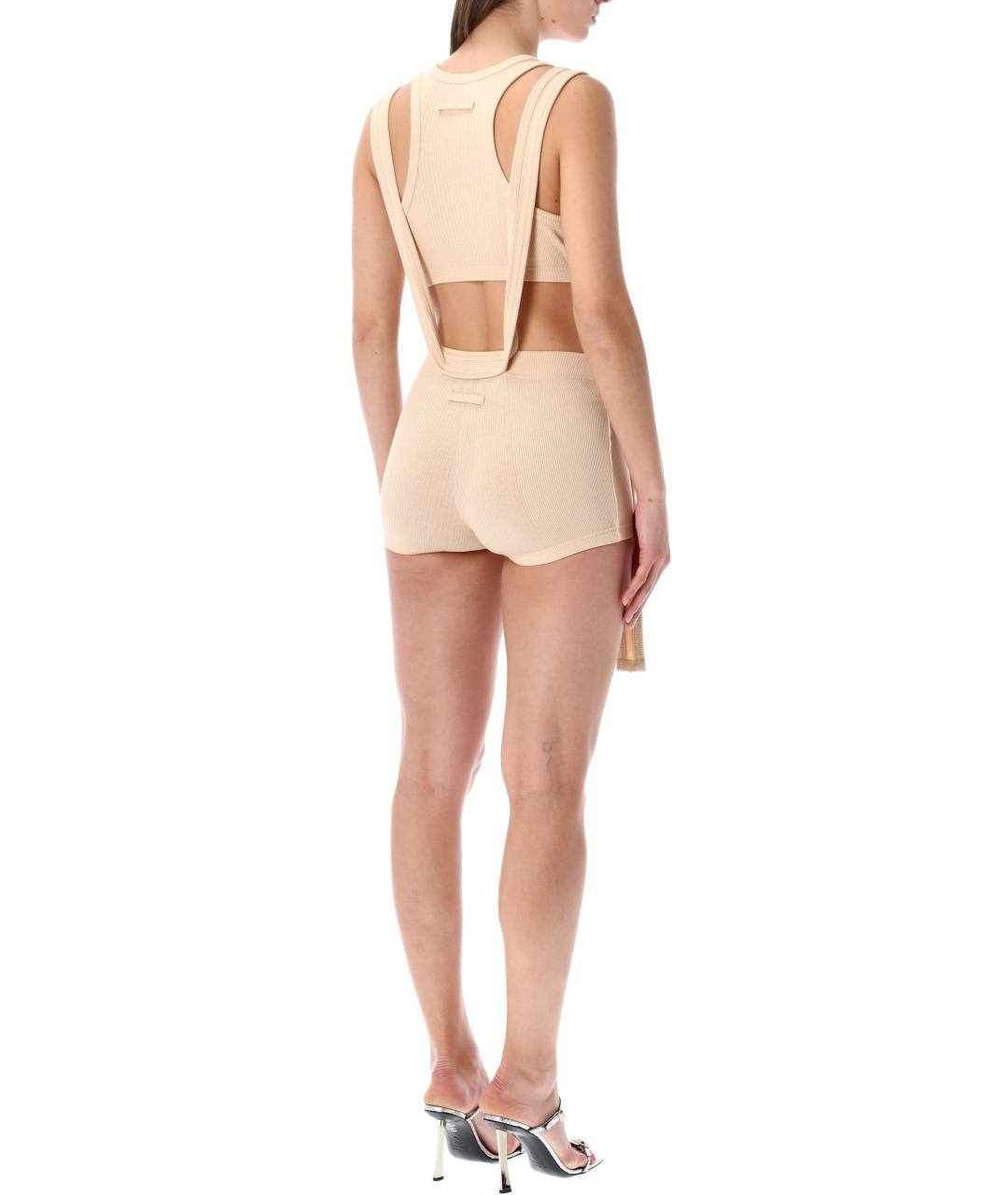 JEAN PAUL GAULTIER Бежевые хлопковые шорты, фото 2