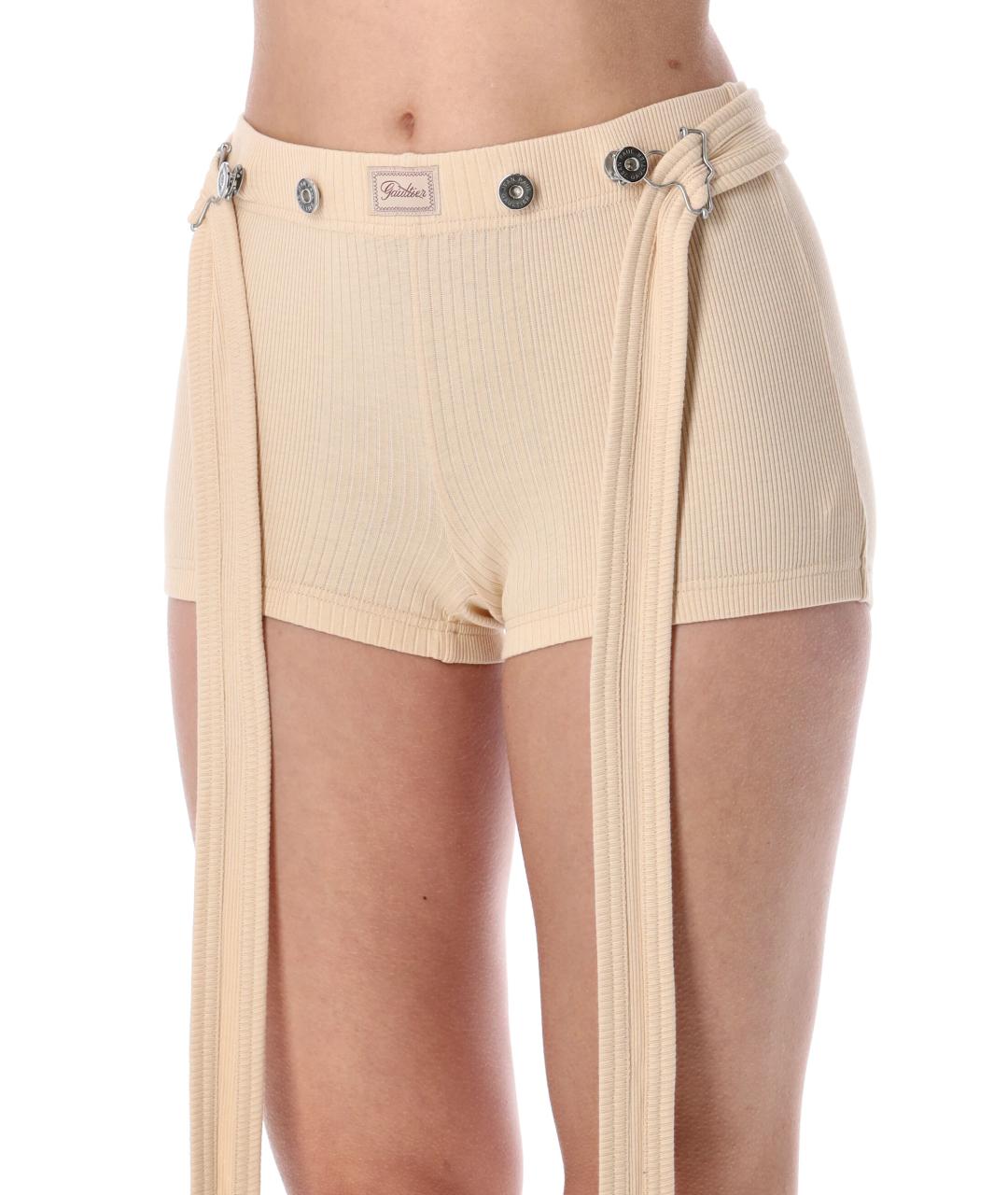 JEAN PAUL GAULTIER Бежевые хлопковые шорты, фото 6