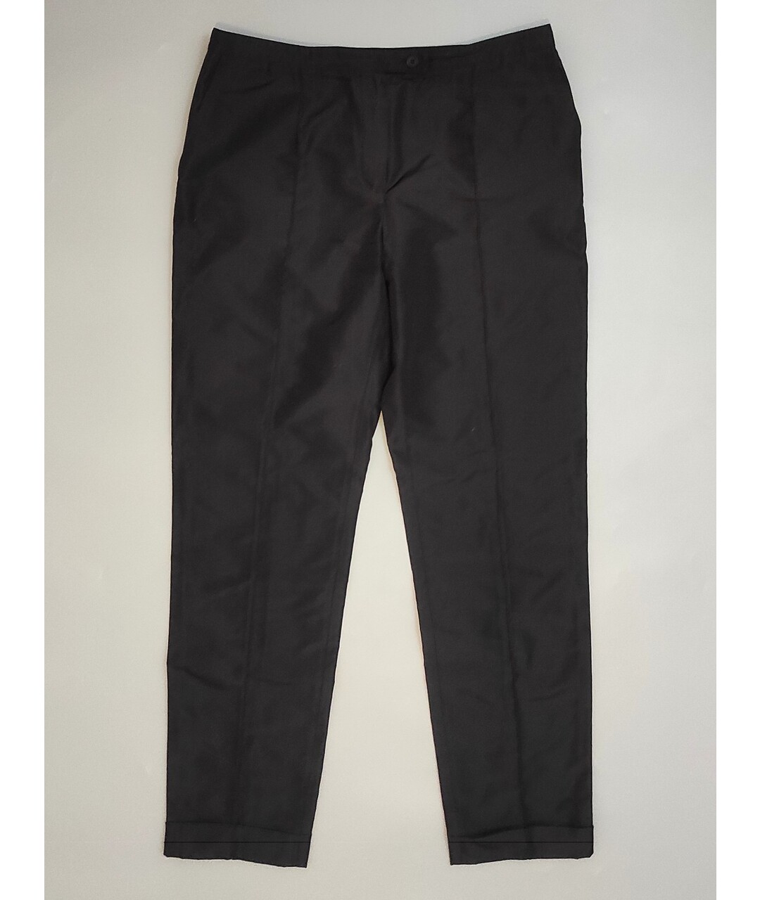 FENDI Черные шелковые прямые брюки, фото 8