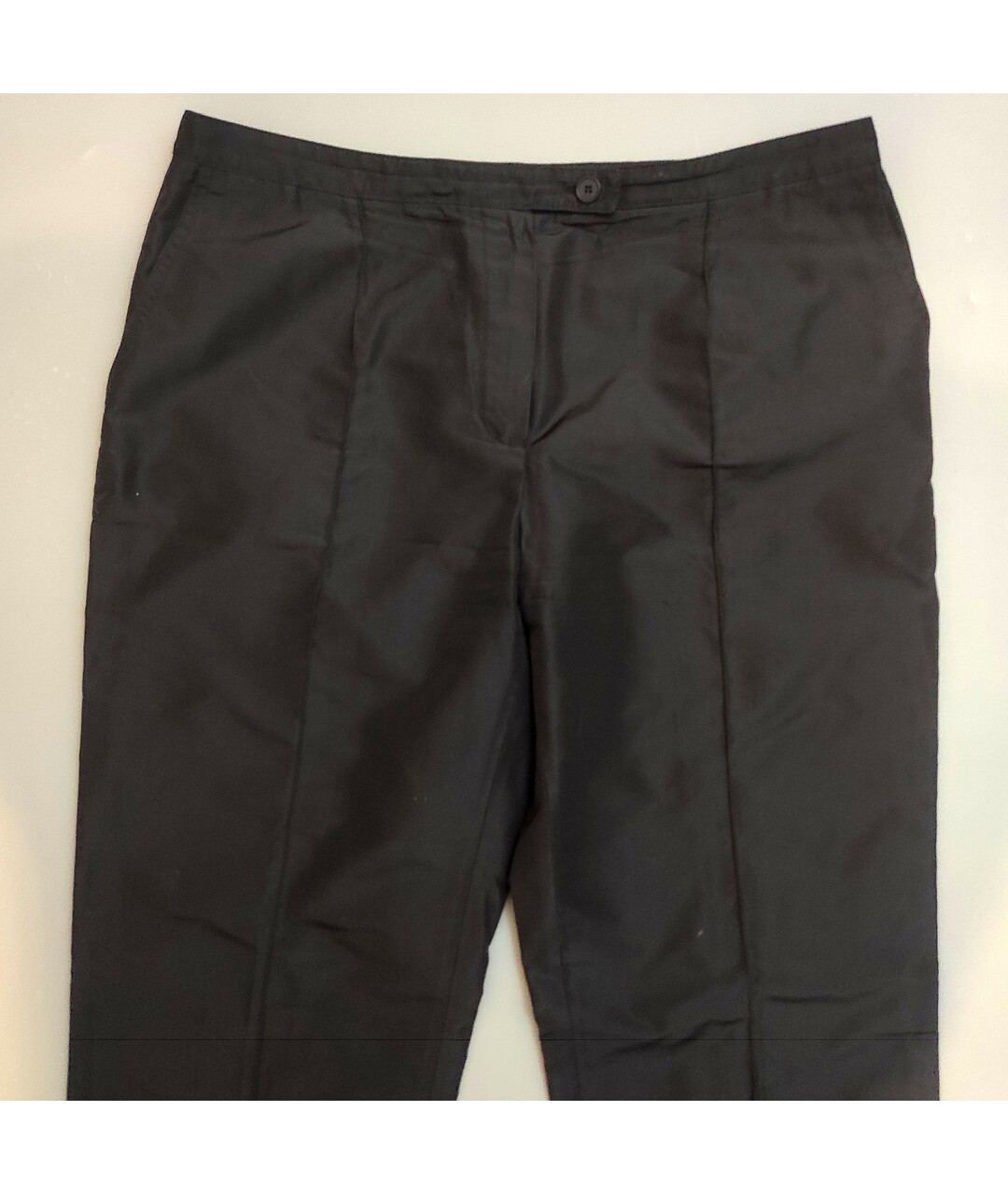 FENDI Черные шелковые прямые брюки, фото 3