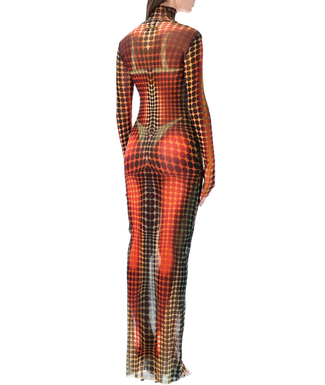 JEAN PAUL GAULTIER Мульти полиамидовое платье, фото 3