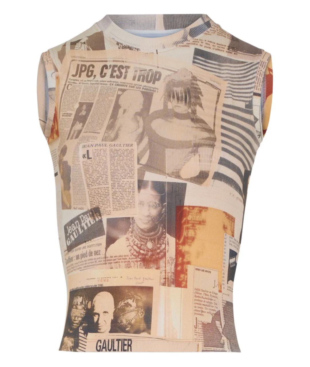 JEAN PAUL GAULTIER Мульти хлопковая майка, фото 1