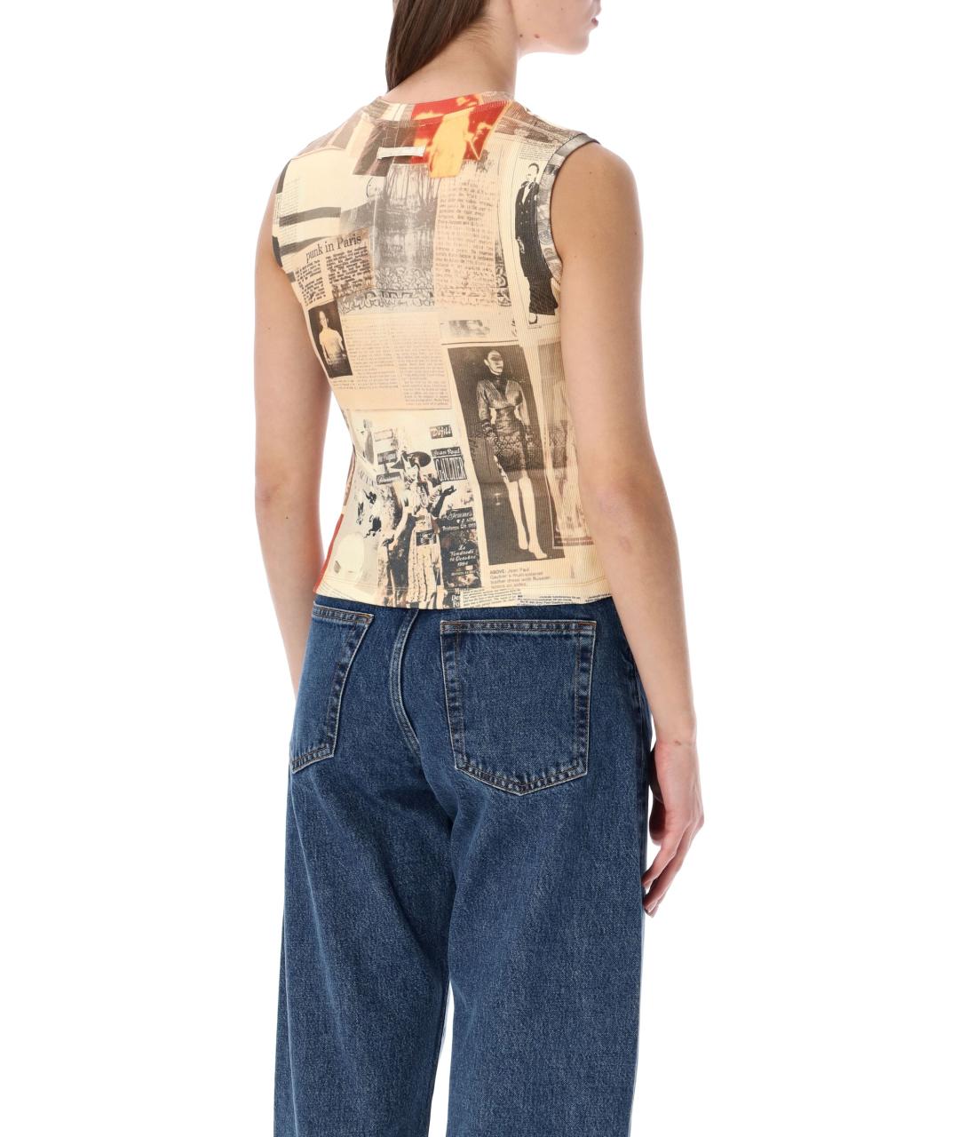 JEAN PAUL GAULTIER Мульти хлопковая майка, фото 3