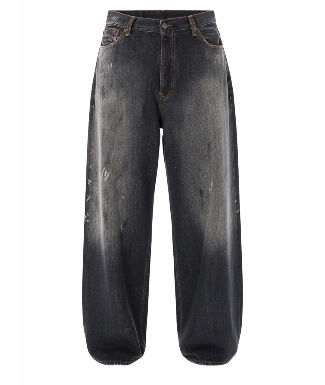 ACNE STUDIOS Черные хлопковые прямые джинсы, фото 1