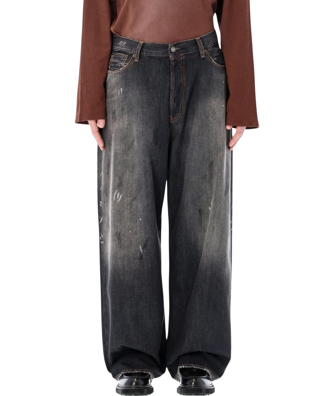 ACNE STUDIOS Черные хлопковые прямые джинсы, фото 4