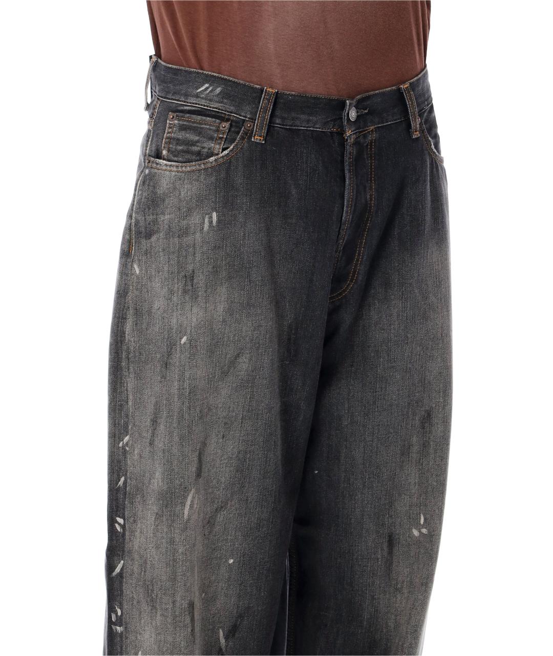 ACNE STUDIOS Черные хлопковые прямые джинсы, фото 3