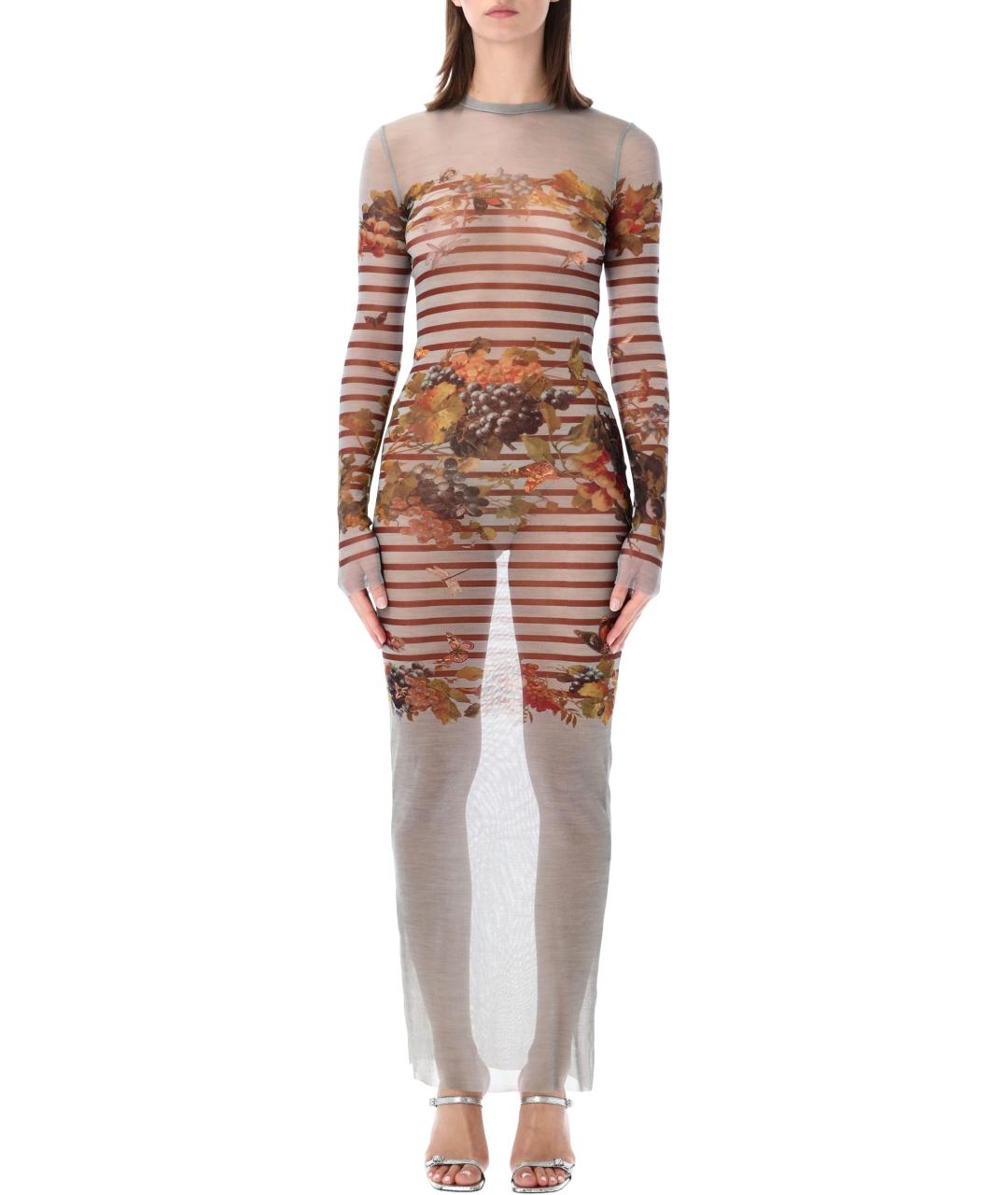 JEAN PAUL GAULTIER Мульти полиамидовое платье, фото 1