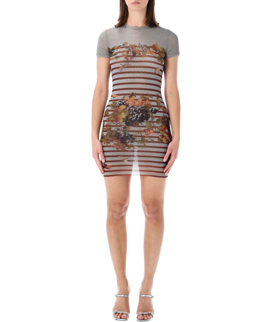 JEAN PAUL GAULTIER Мульти полиамидовое платье, фото 2