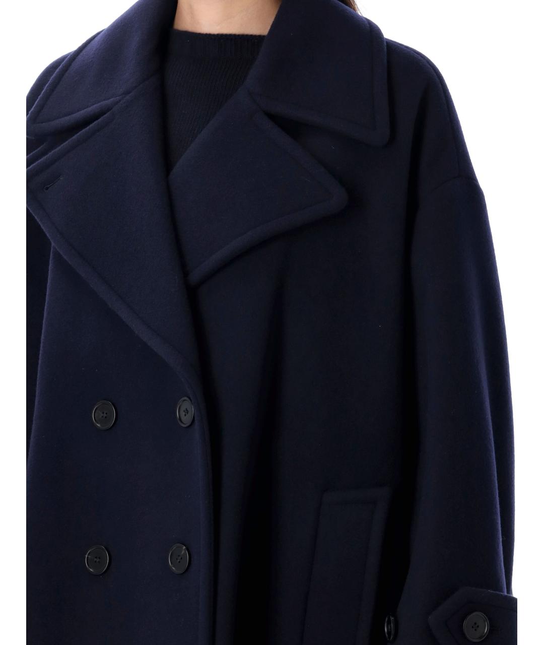 CHLOE Синее шерстяное пальто, фото 4