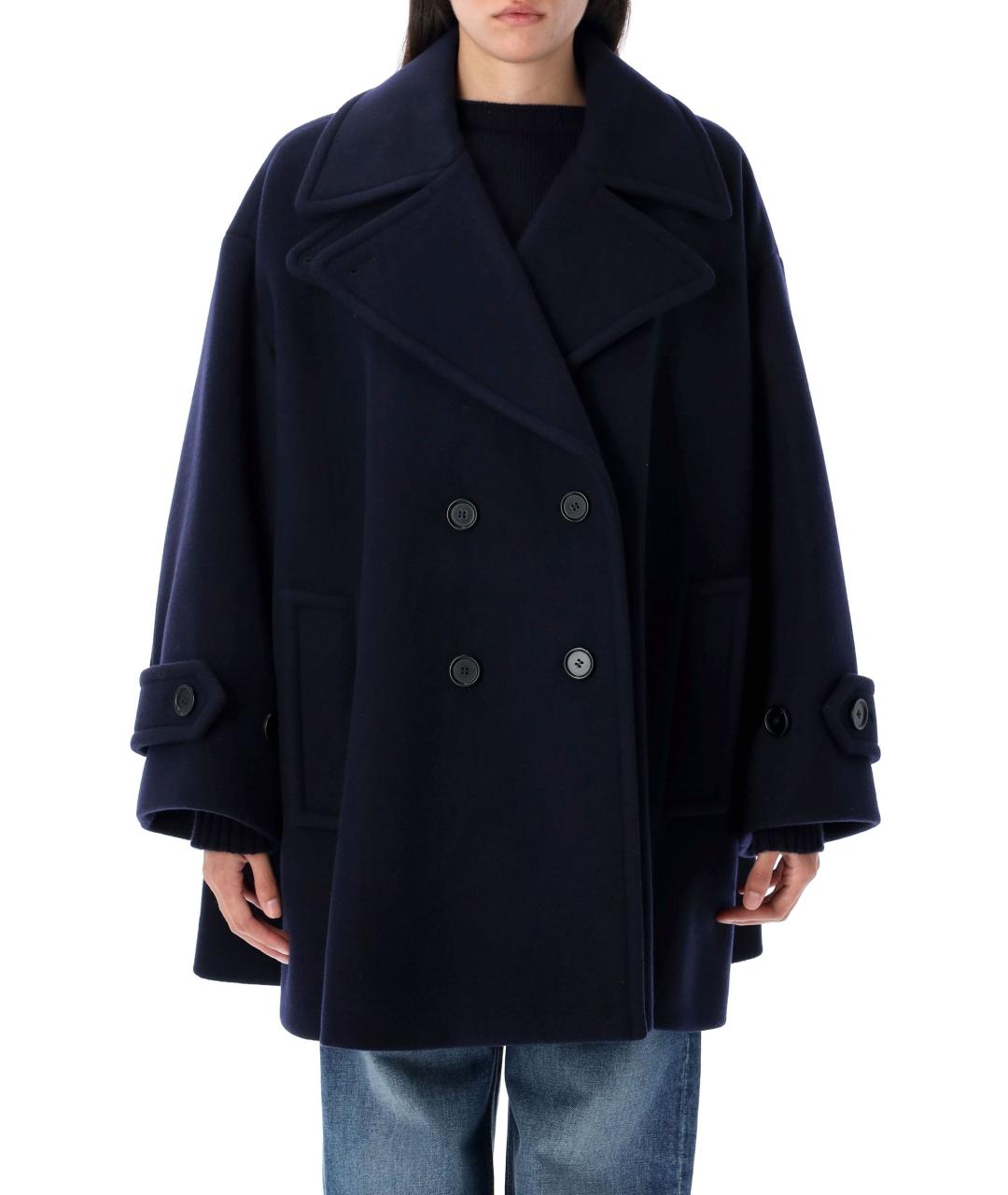 CHLOE Синее шерстяное пальто, фото 2