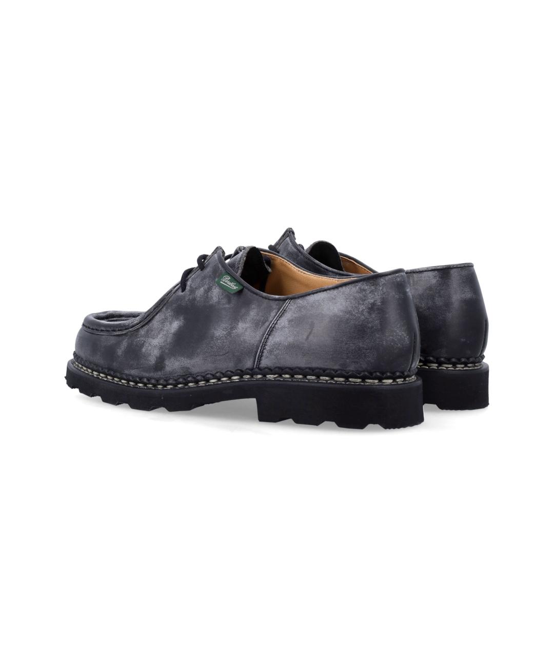 PARABOOT Черные кожаные низкие ботинки, фото 4