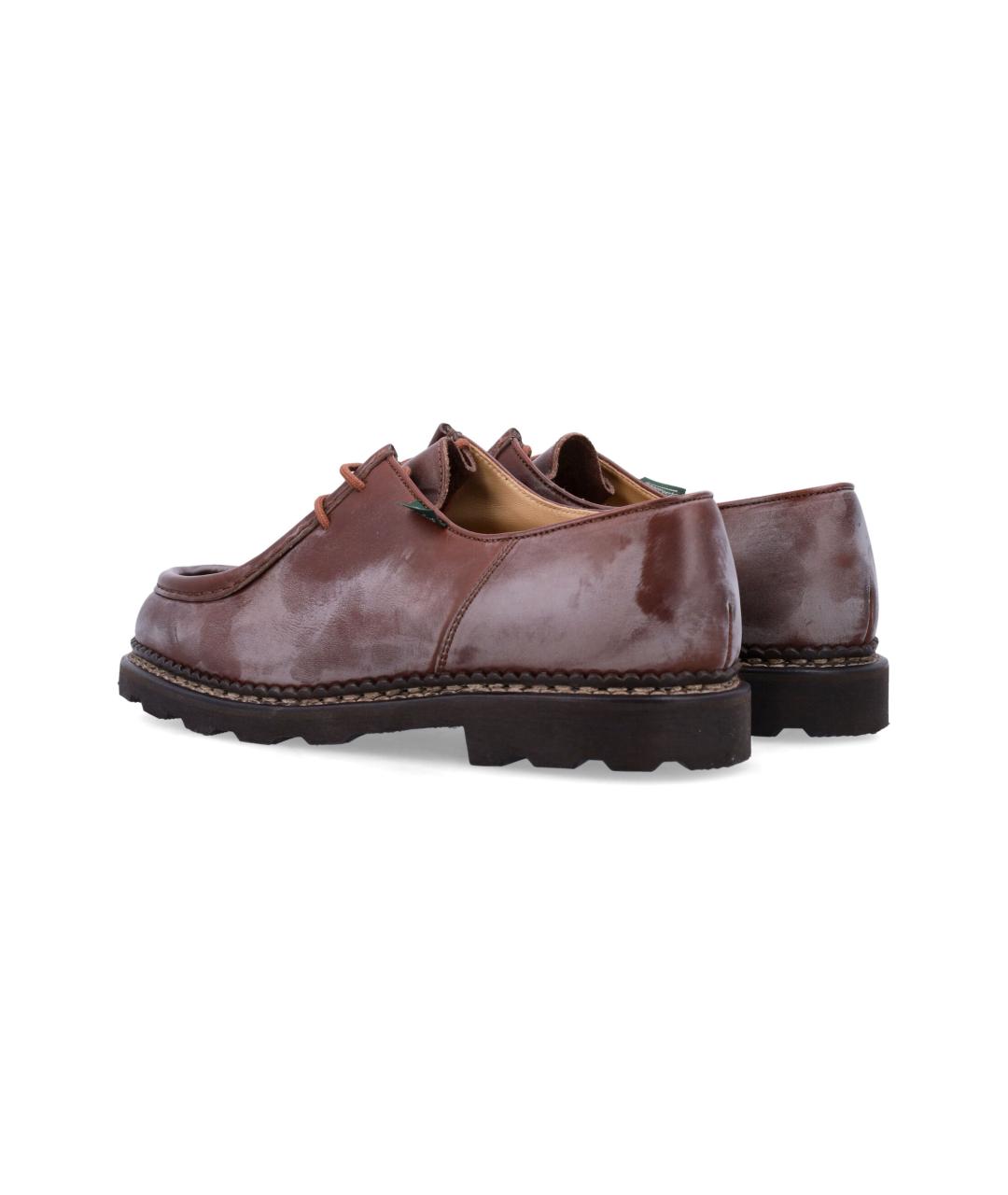 PARABOOT Коричневые кожаные низкие ботинки, фото 4