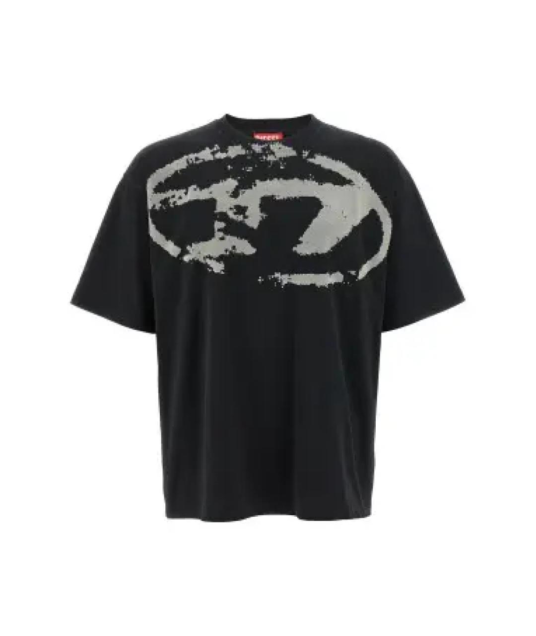 DIESEL Черная хлопковая футболка, фото 1