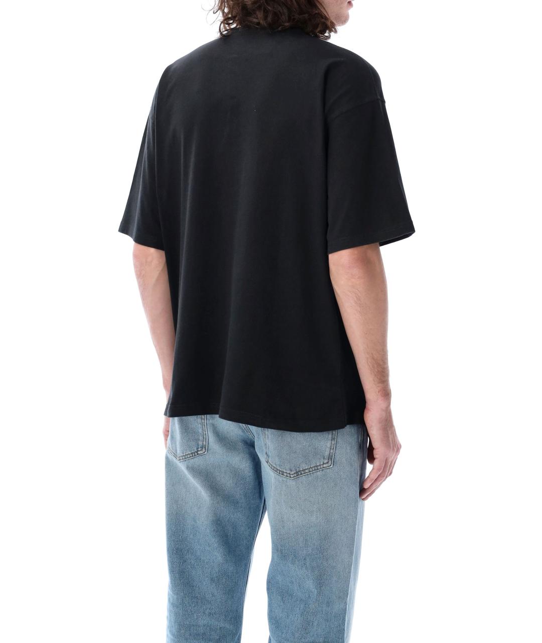DIESEL Черная хлопковая футболка, фото 2