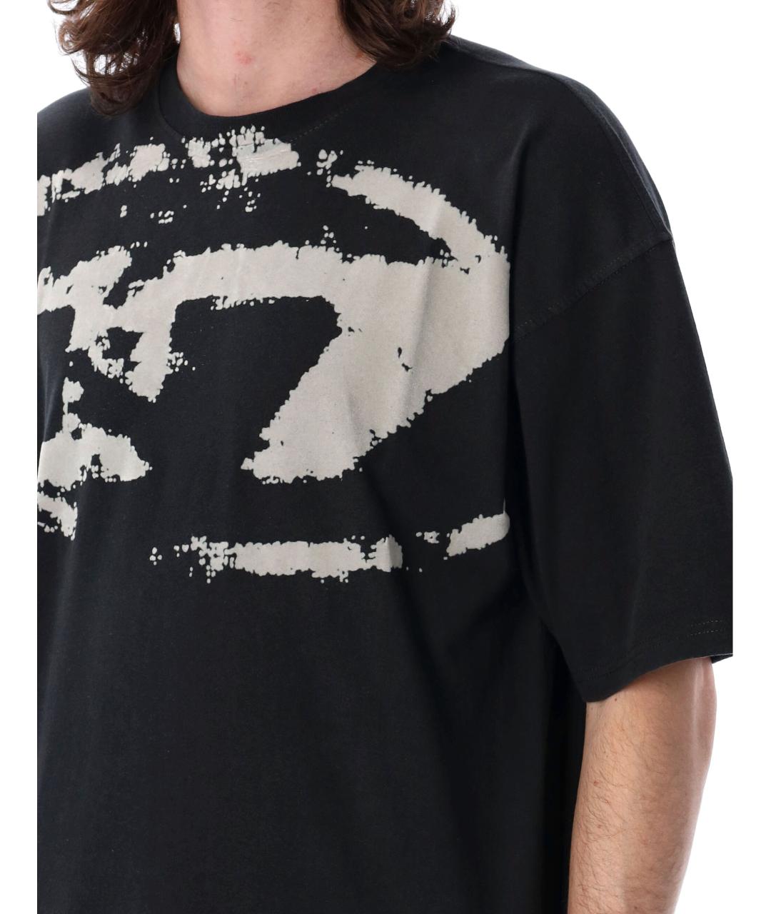 DIESEL Черная хлопковая футболка, фото 3