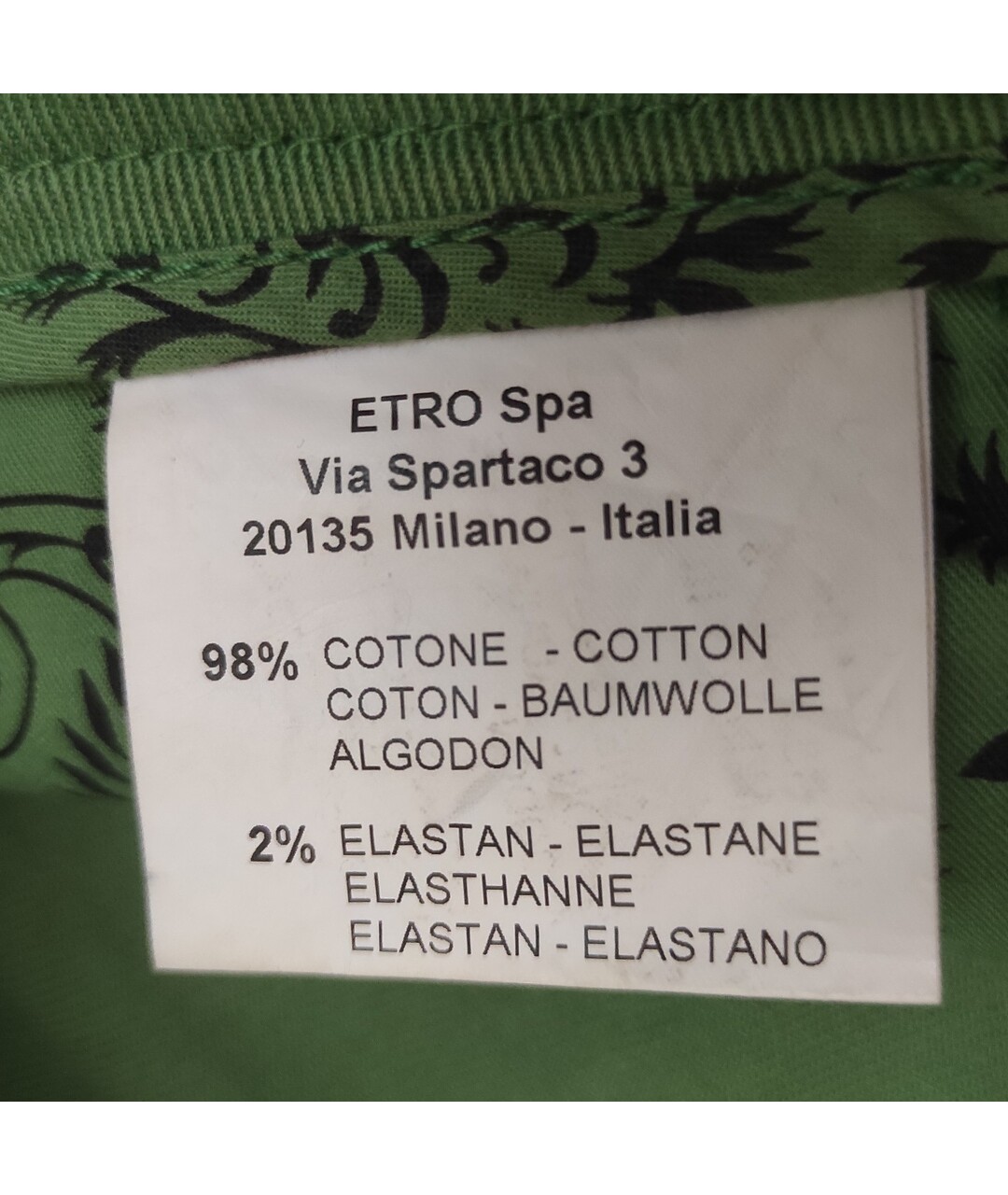 ETRO Зеленые хлопко-эластановые джинсы слим, фото 7
