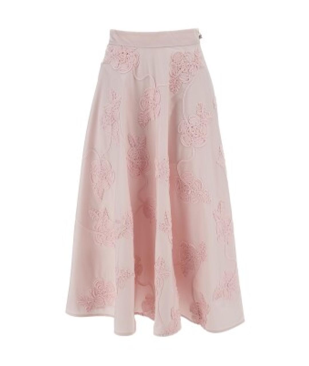 ROTATE Розовая хлопковая юбка миди, фото 1