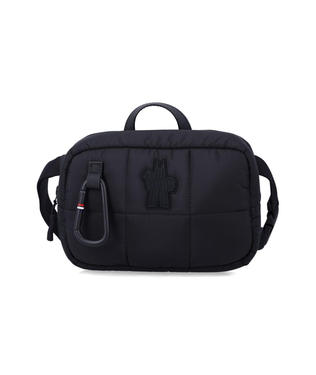 MONCLER GRENOBLE Черная синтетическая поясная сумка, фото 1