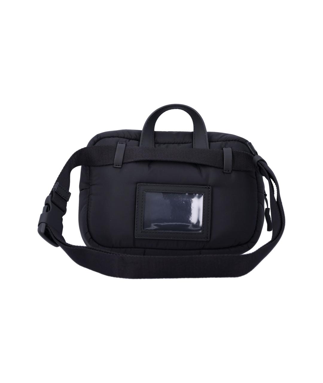 MONCLER GRENOBLE Черная синтетическая поясная сумка, фото 3