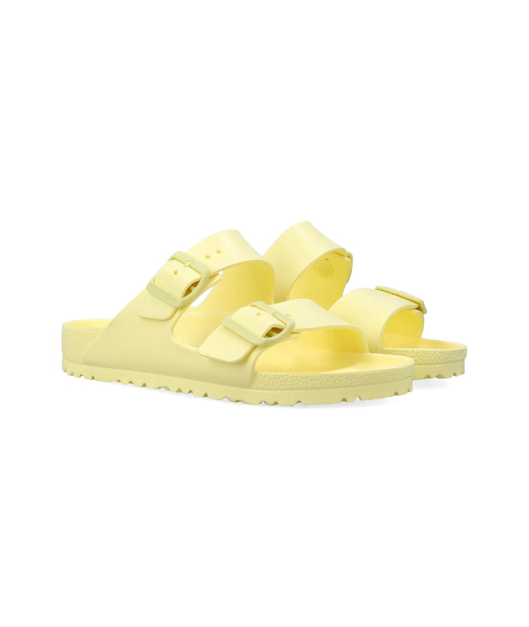 BIRKENSTOCK Желтые кожаные сандалии, фото 2