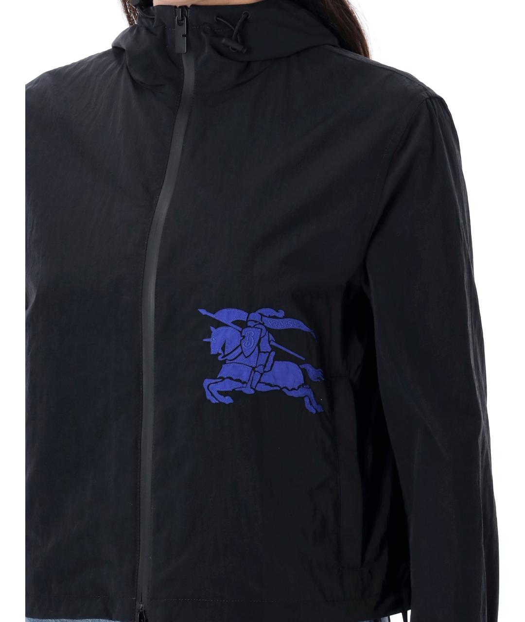 BURBERRY Черная полиамидовая куртка, фото 4