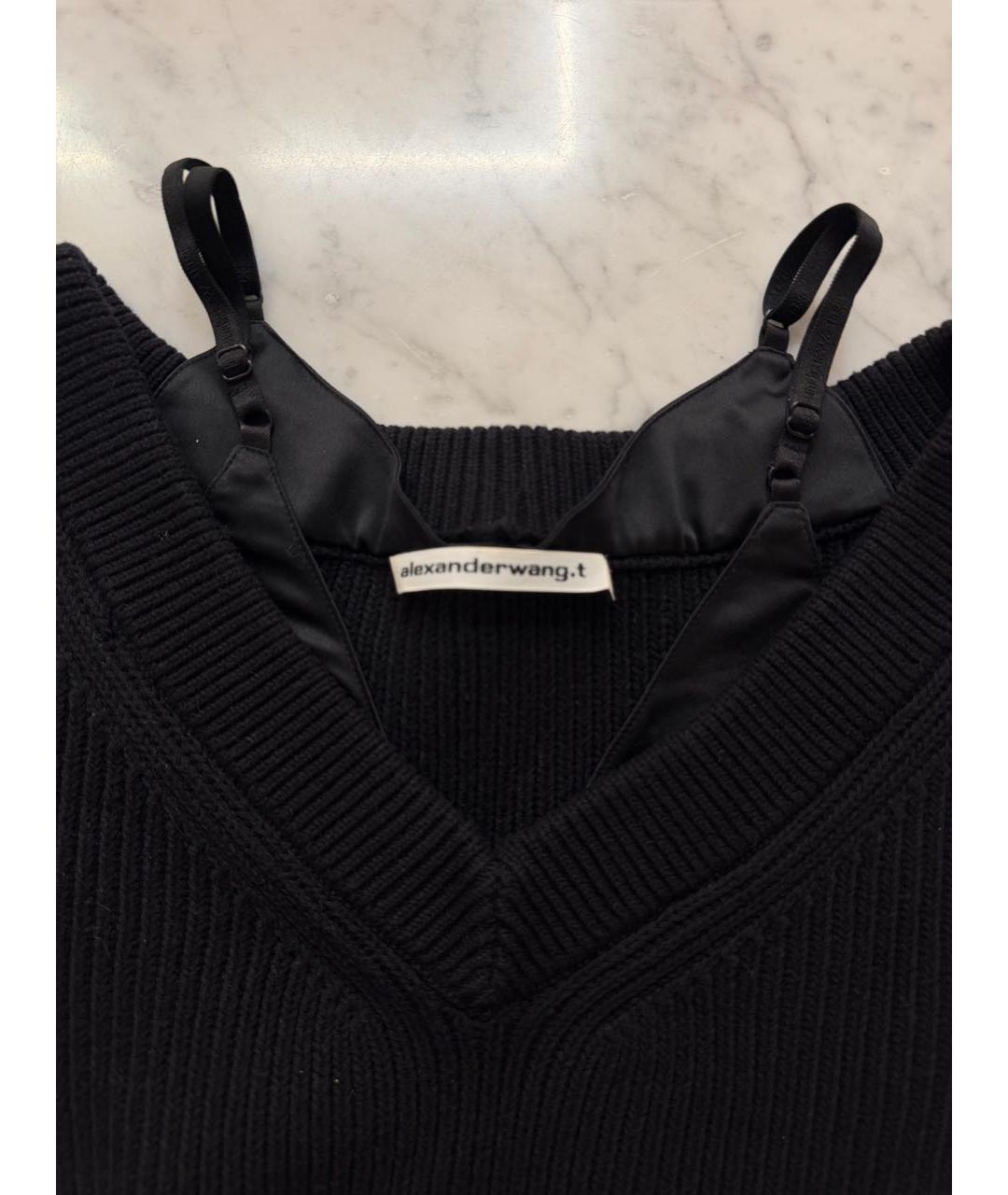 ALEXANDER WANG Черный кашемировый джемпер / свитер, фото 2