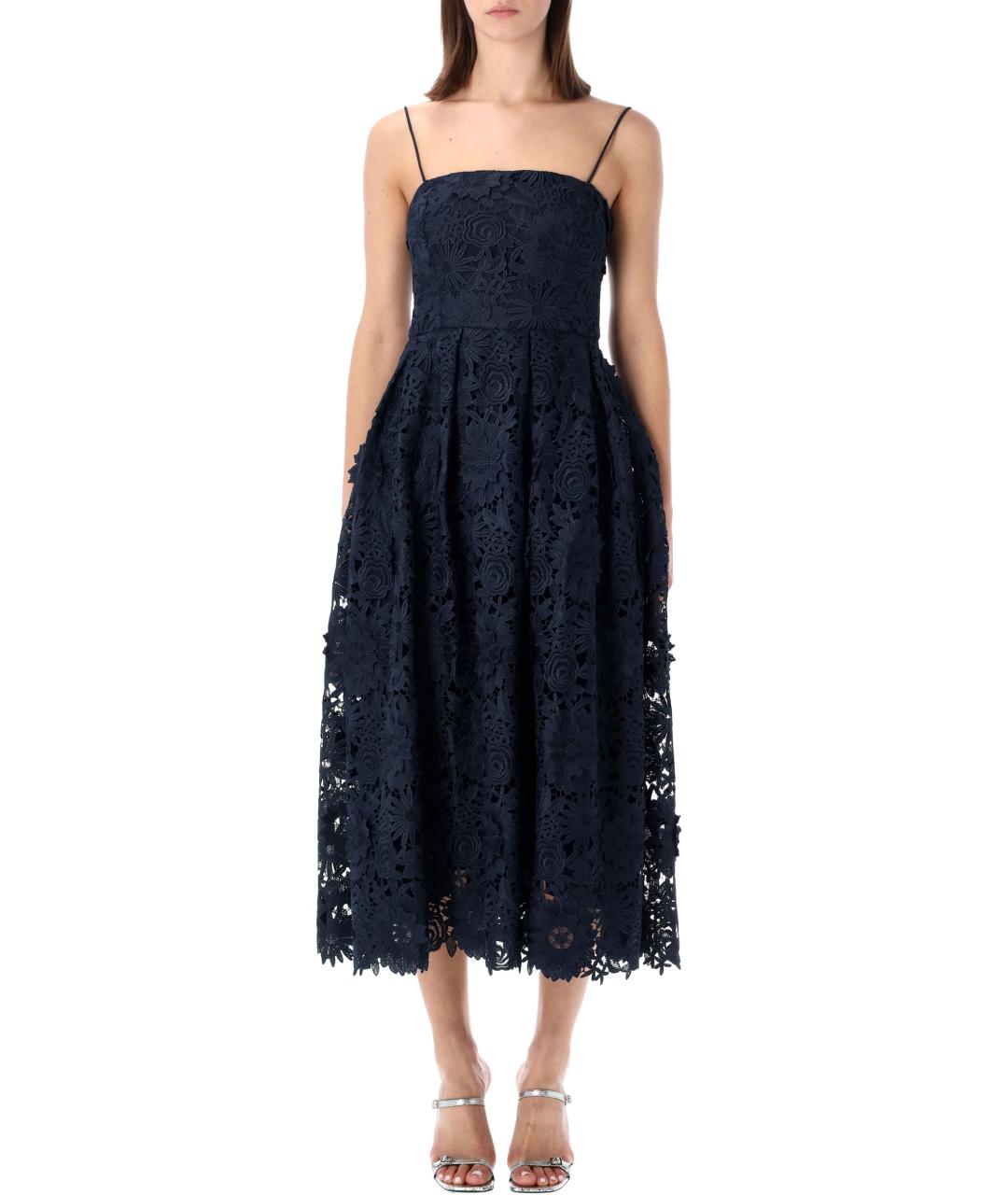 ROTATE Синее полиэстеровое платье, фото 4