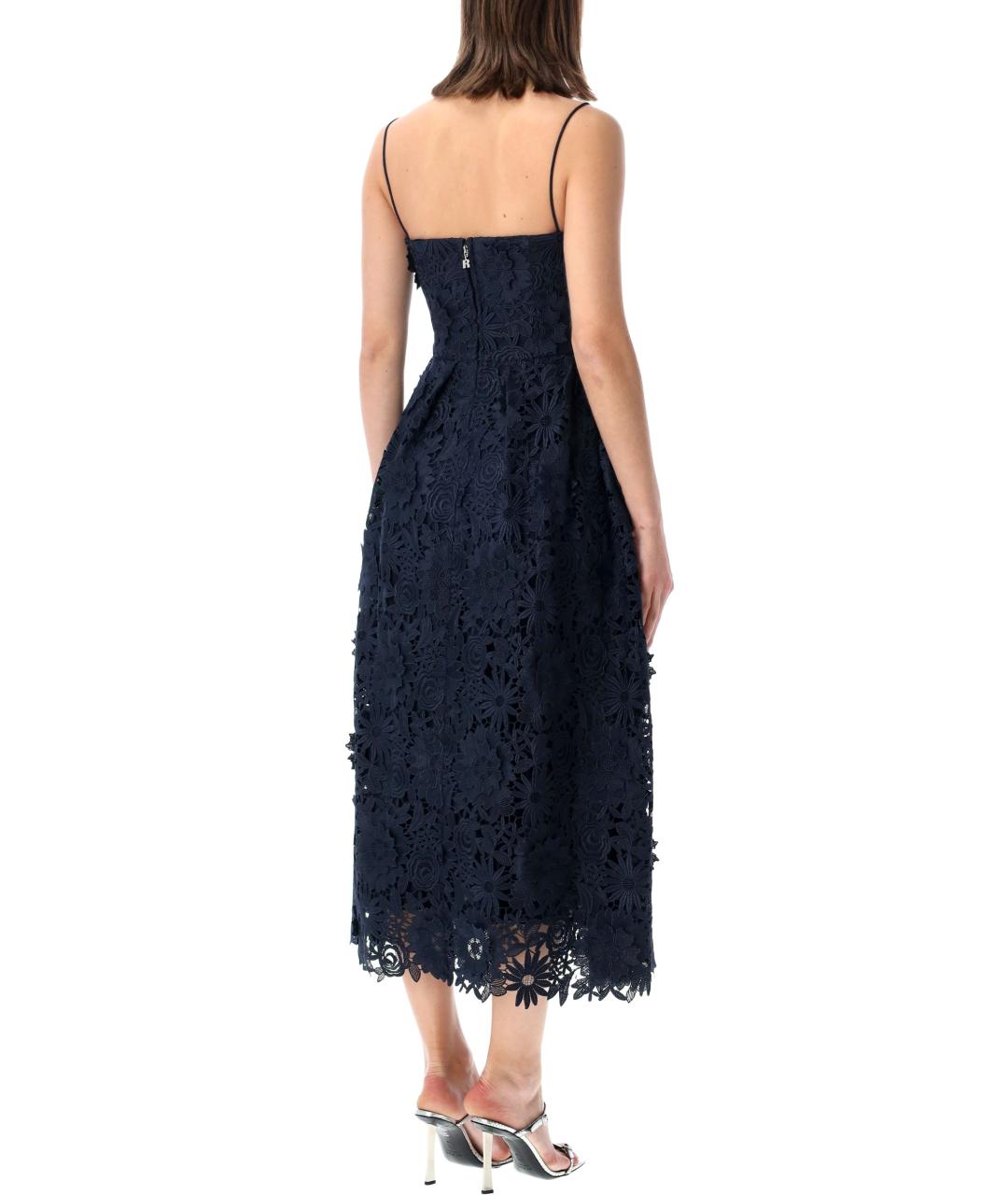 ROTATE Синее полиэстеровое платье, фото 2