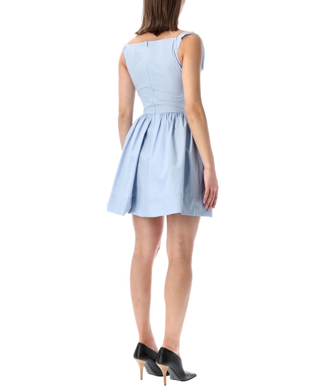 VIVIENNE WESTWOOD Голубое хлопковое платье, фото 2