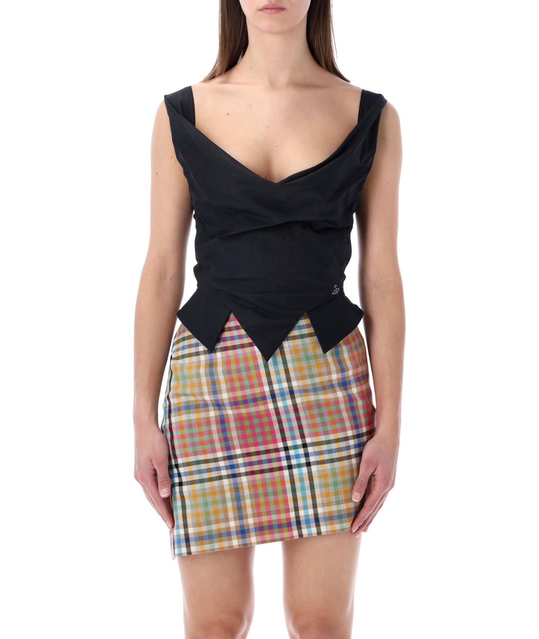 VIVIENNE WESTWOOD Черная хлопковая майка, фото 2