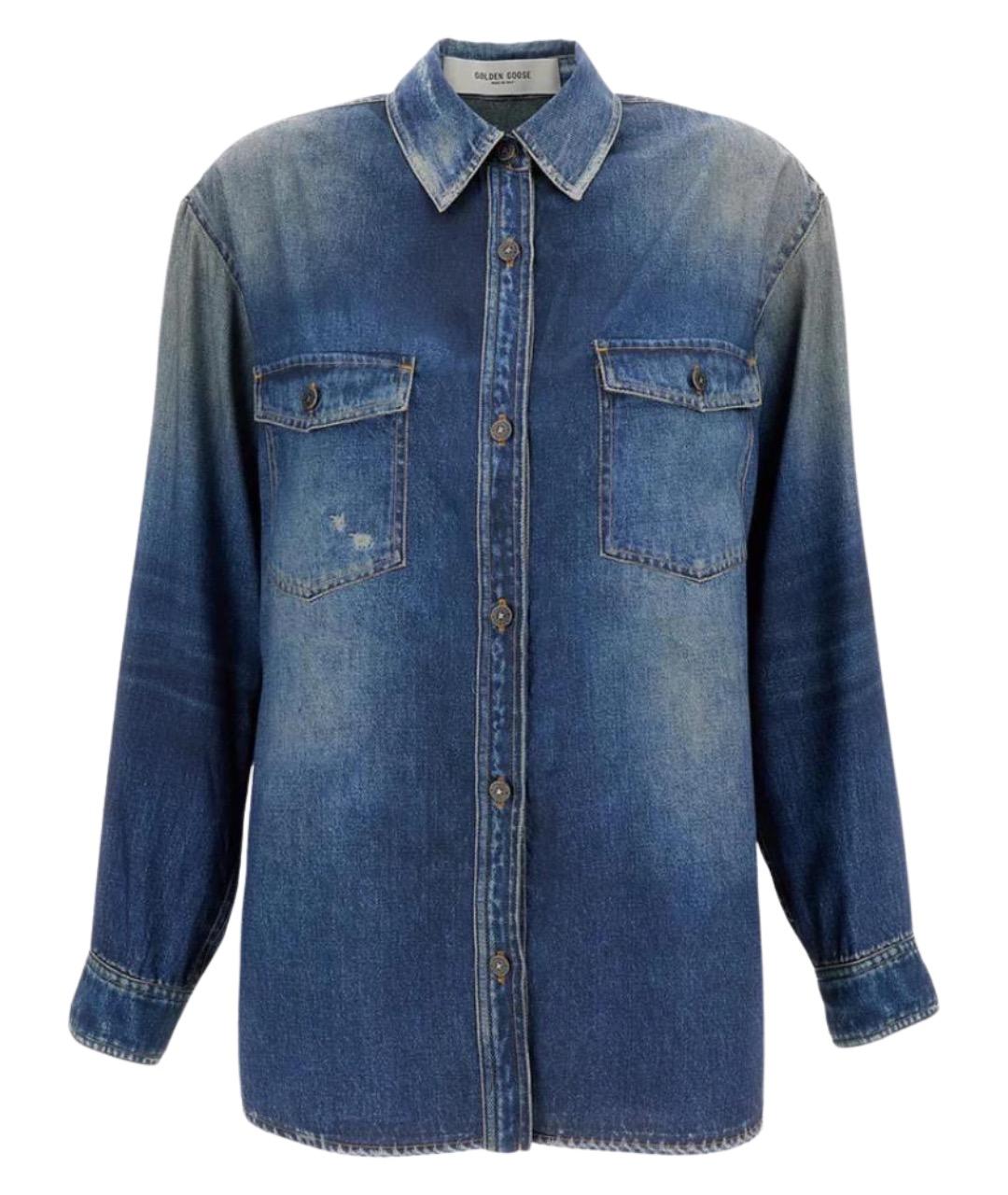 GOLDEN GOOSE DELUXE BRAND Синяя деним рубашка, фото 1