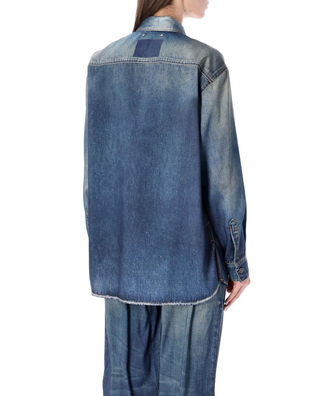 GOLDEN GOOSE DELUXE BRAND Синяя деним рубашка, фото 3