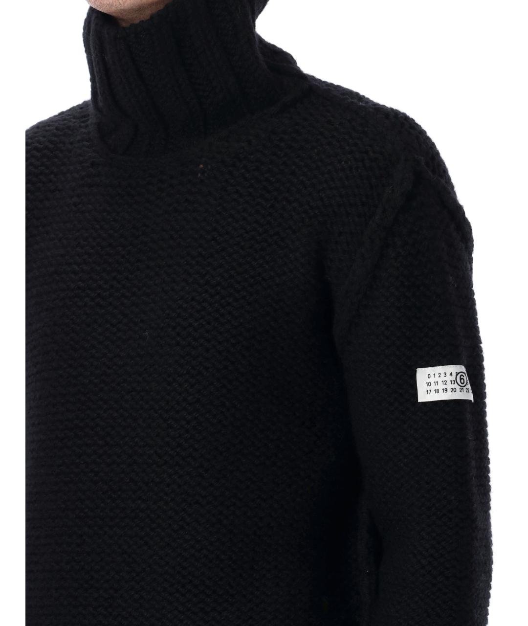 MM6 MAISON MARGIELA Черный шерстяной джемпер / свитер, фото 3