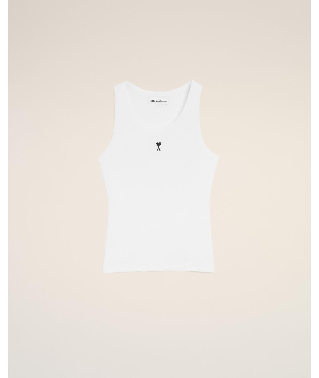 Ami Paris Белая хлопковая майка, фото 5