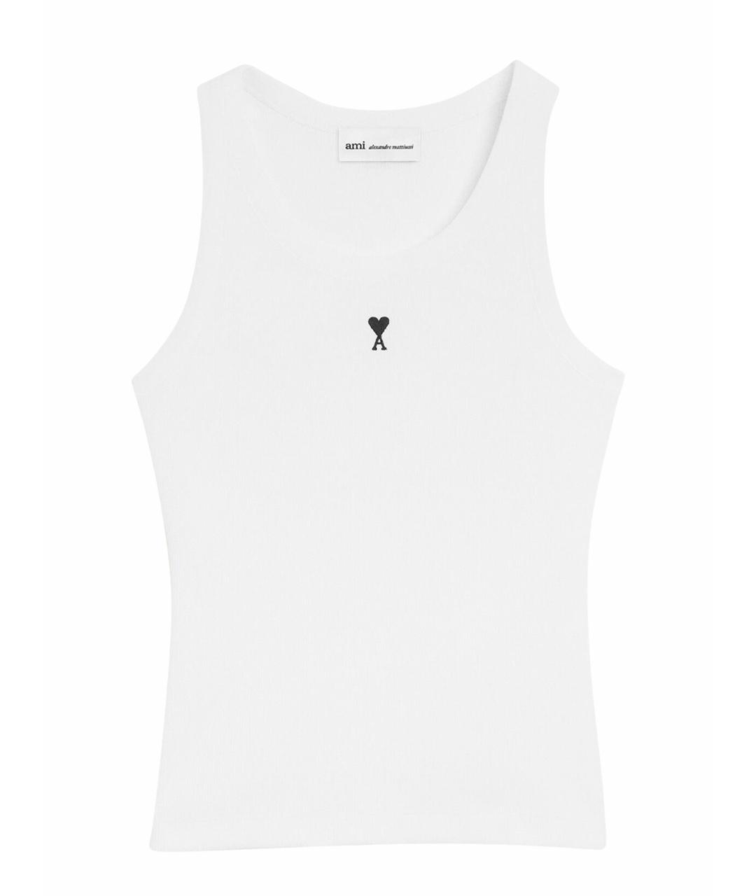 Ami Paris Белая хлопковая майка, фото 1