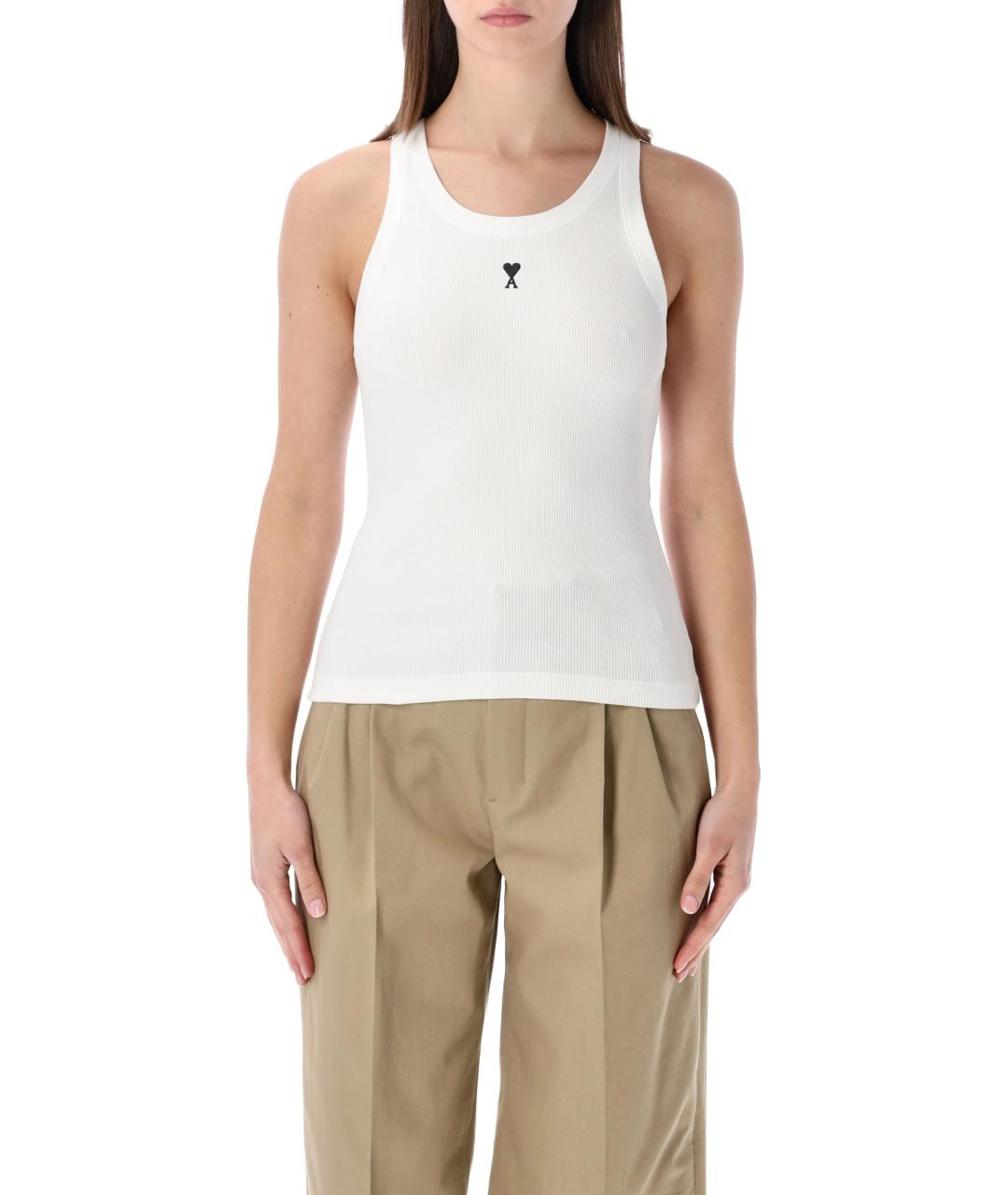 Ami Paris Белая хлопковая майка, фото 2