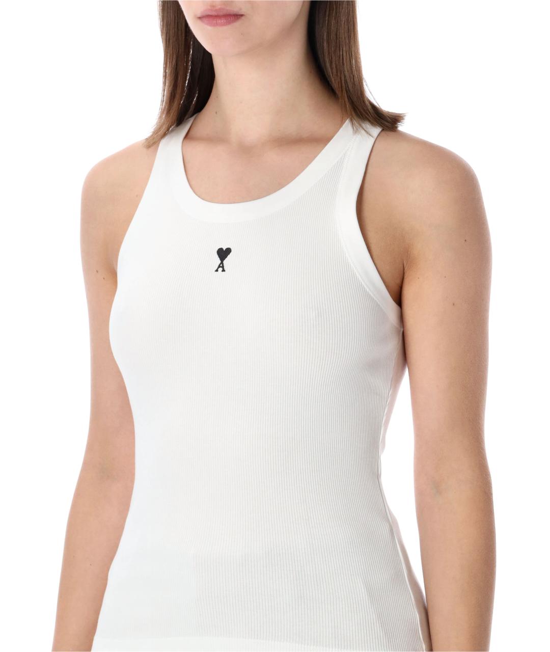 Ami Paris Белая хлопковая майка, фото 4