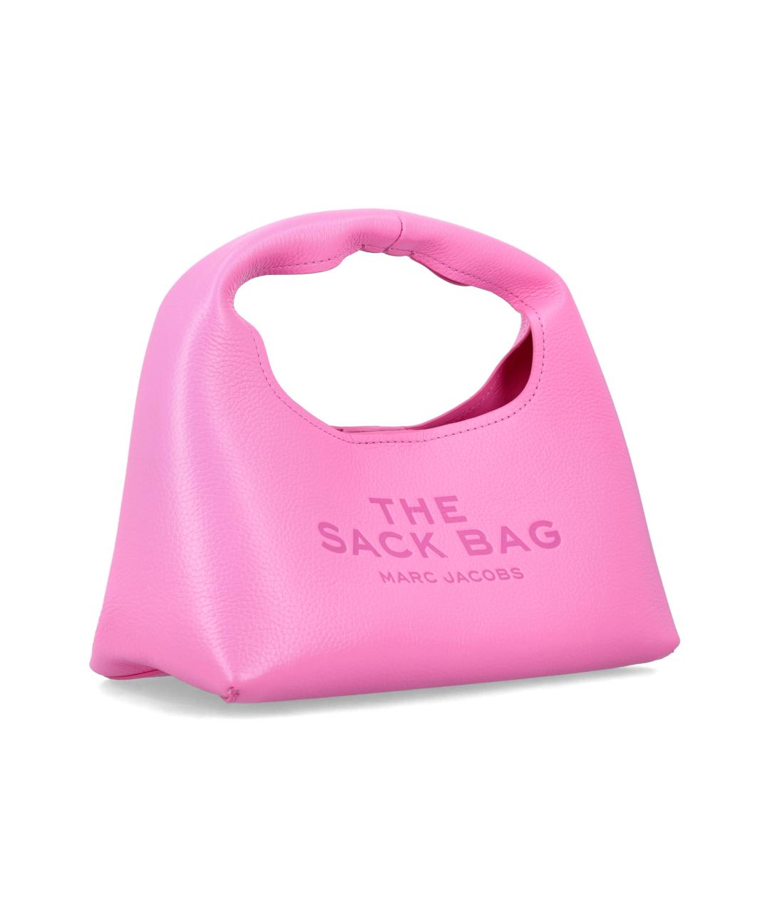 MARC JACOBS Розовая кожаная сумка с короткими ручками, фото 2