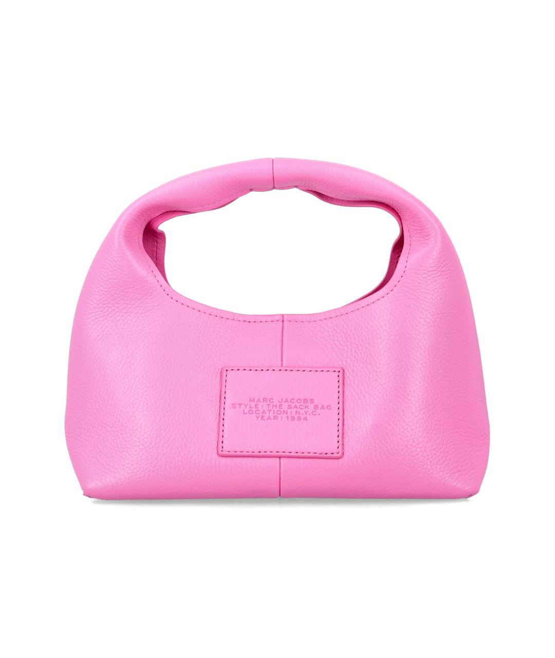MARC JACOBS Розовая кожаная сумка с короткими ручками, фото 3