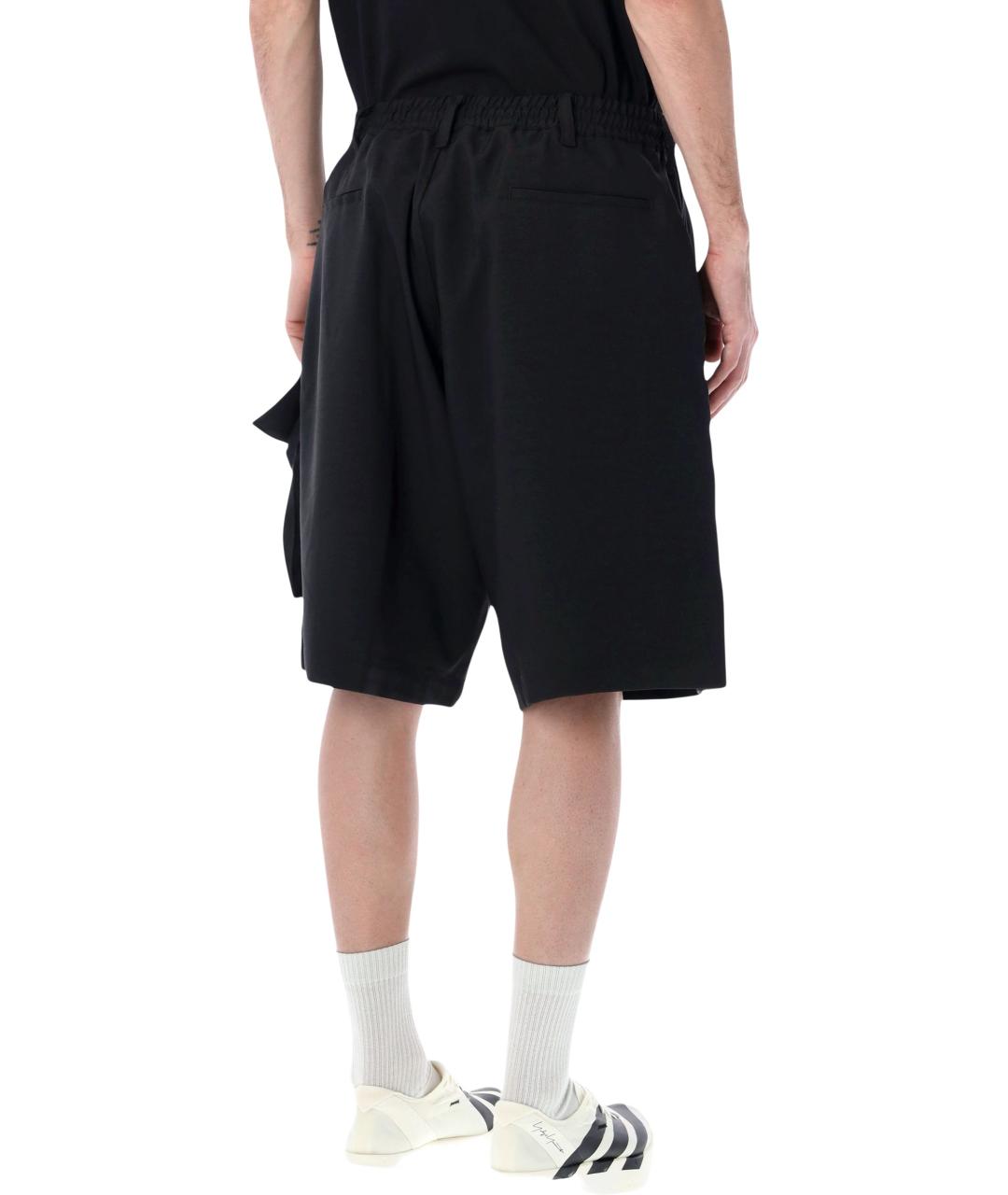 Y-3 Черные полиэстеровые шорты, фото 3
