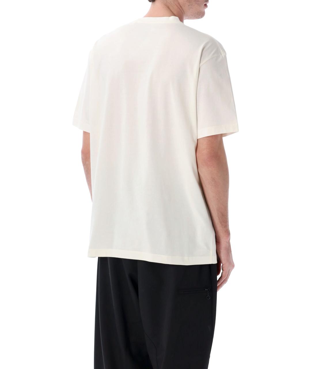 Y-3 Белая хлопковая футболка, фото 3