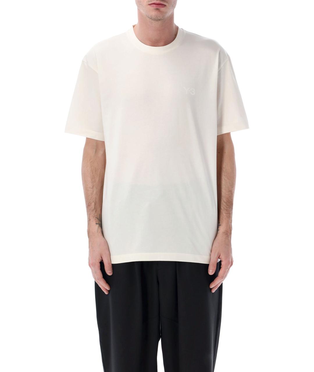 Y-3 Белая хлопковая футболка, фото 2