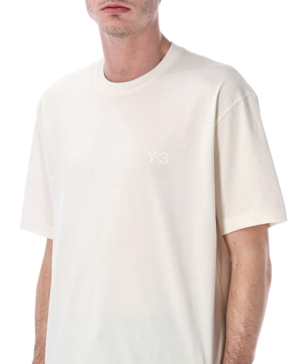 Y-3 Белая хлопковая футболка, фото 4