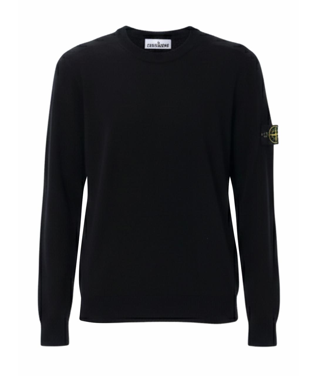 STONE ISLAND Черный шерстяной джемпер / свитер, фото 1