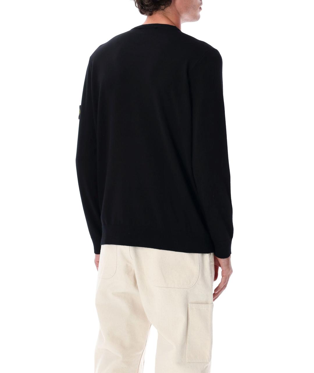STONE ISLAND Черный шерстяной джемпер / свитер, фото 2