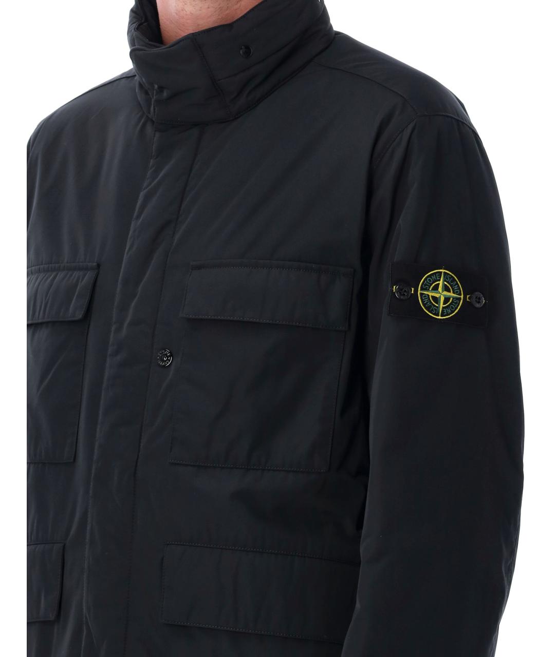 STONE ISLAND Черная полиэстеровая куртка, фото 3