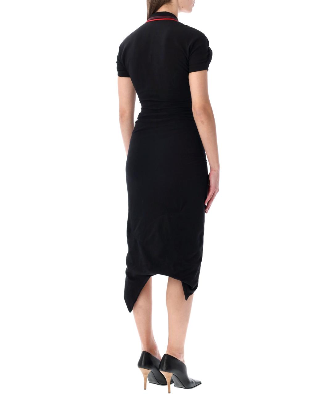 VIVIENNE WESTWOOD Черное хлопковое повседневное платье, фото 3