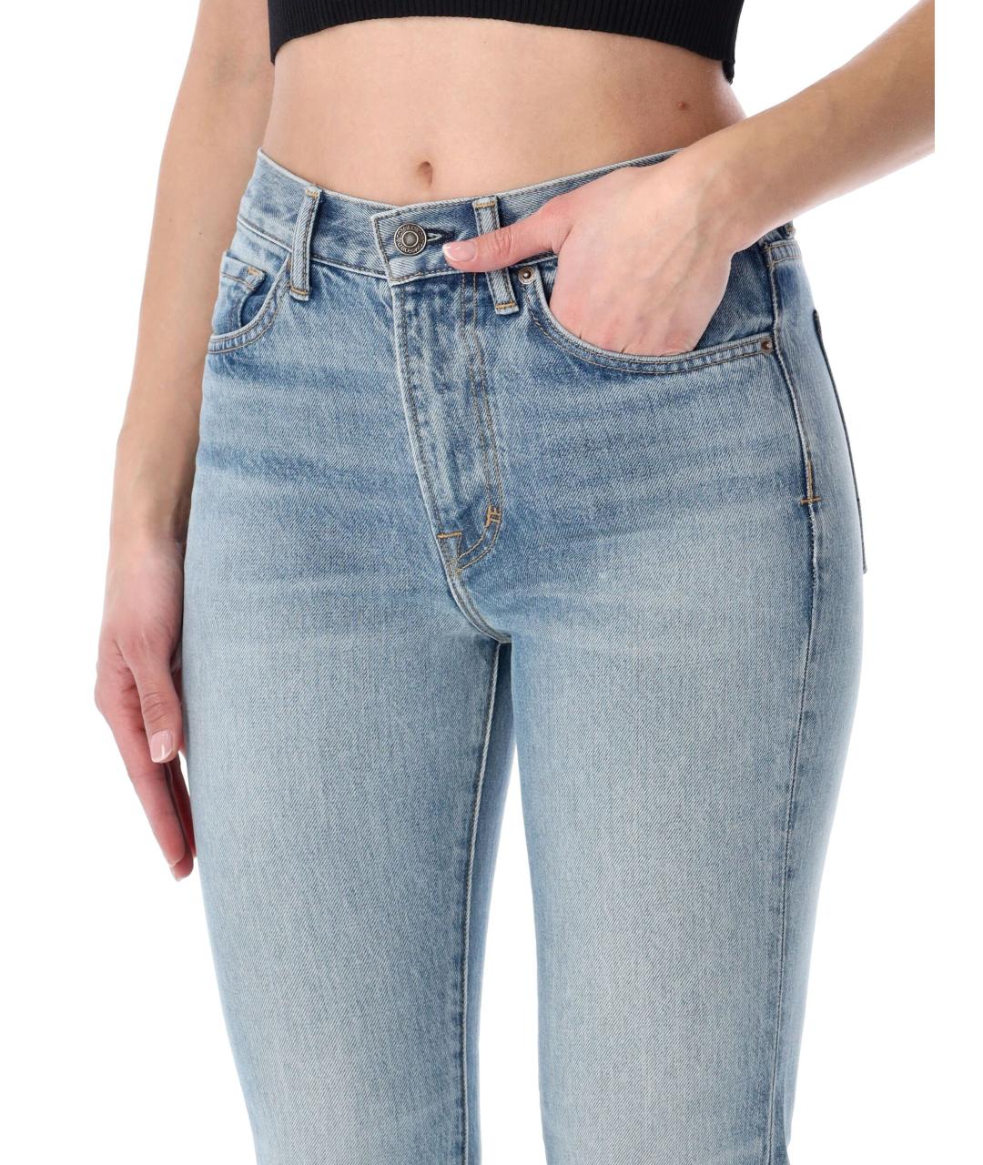 TOM FORD Голубые хлопковые прямые джинсы, фото 3